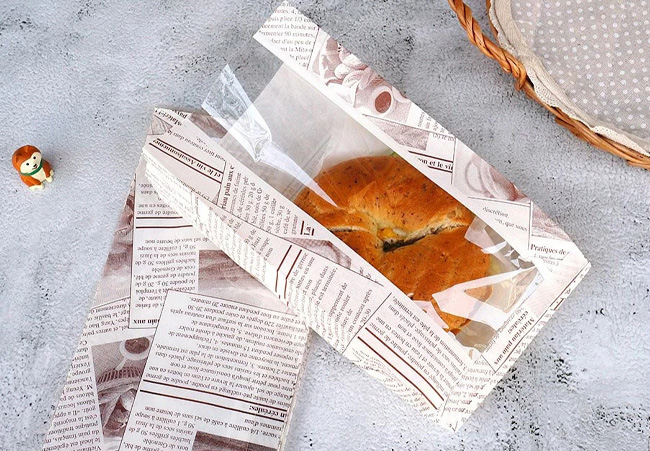 Food Paper Bag With Plastic Window