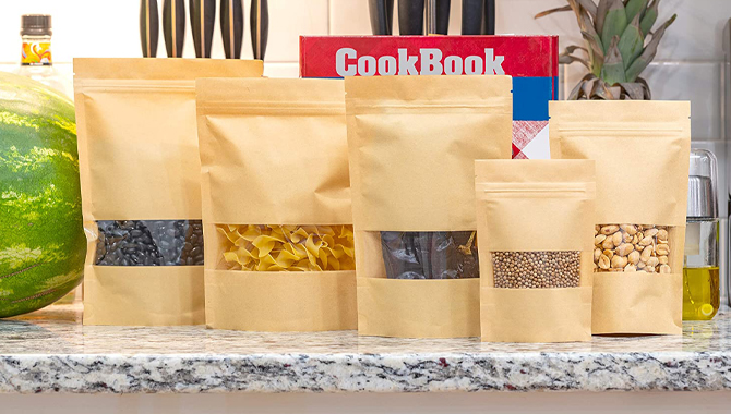 Paper Stand Up Pouch With Plastic Window