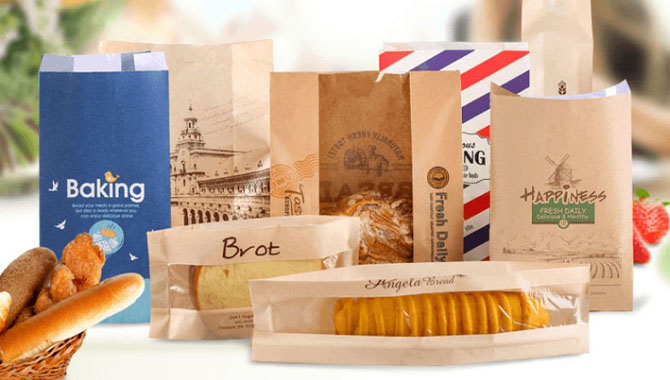 V Bottom Paper Bag With Plastic Window