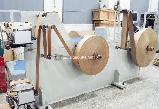 Twisted handle paper unwind unit